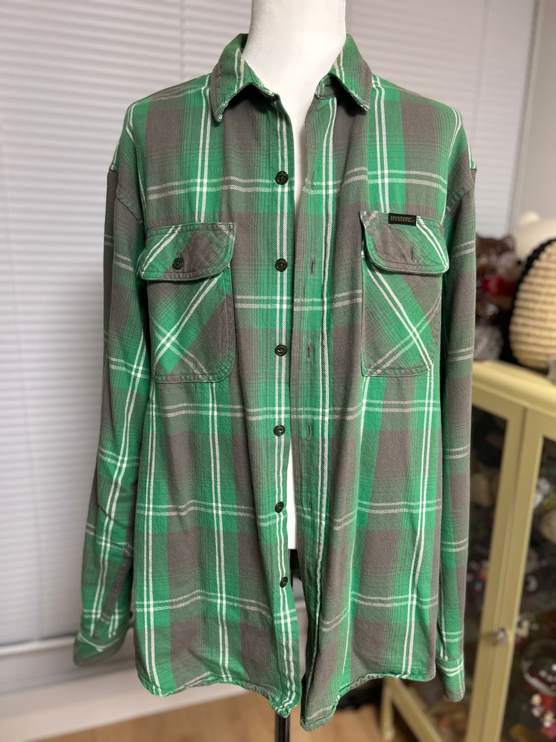 히스테릭글래머 DIZZY & MILKY 알래스카 체크 셔츠 XL 상품이미지1