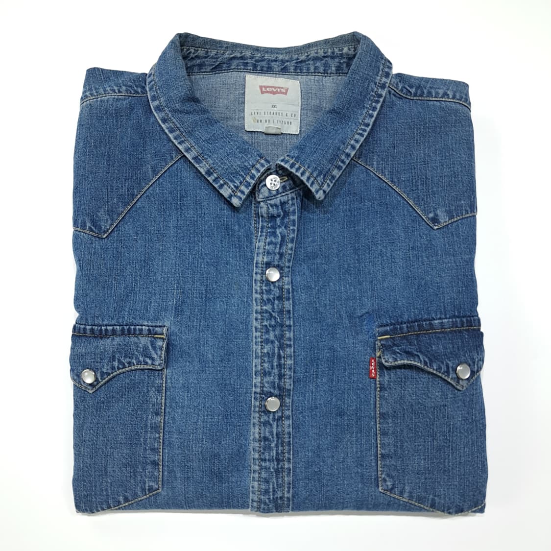 CL714 2XL 리바이스 코튼 펄스냅 웨스턴 데님셔츠 남방 상품이미지8