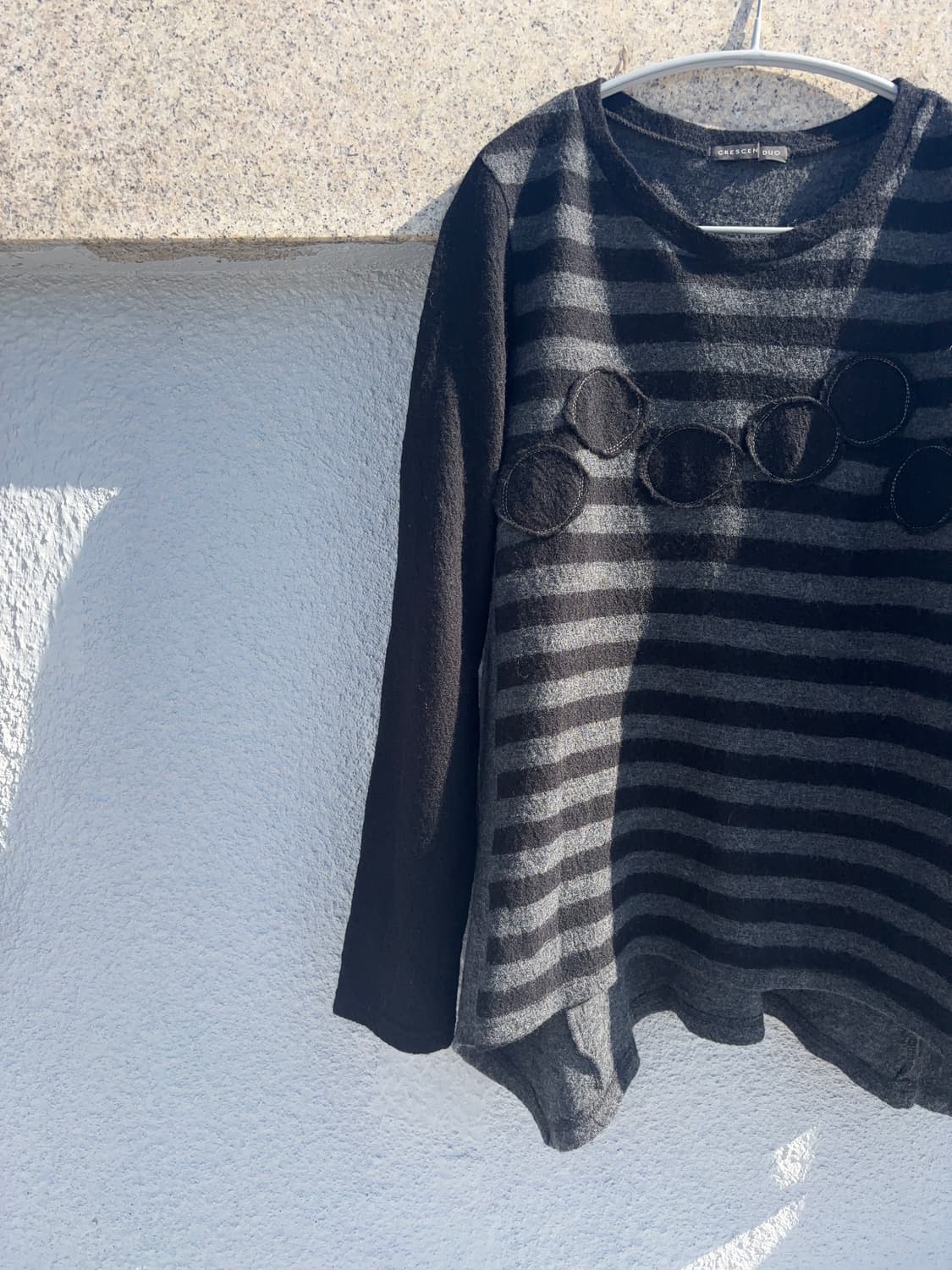 crescent duo 언발 스트라이프 배색 티셔츠 상품이미지3