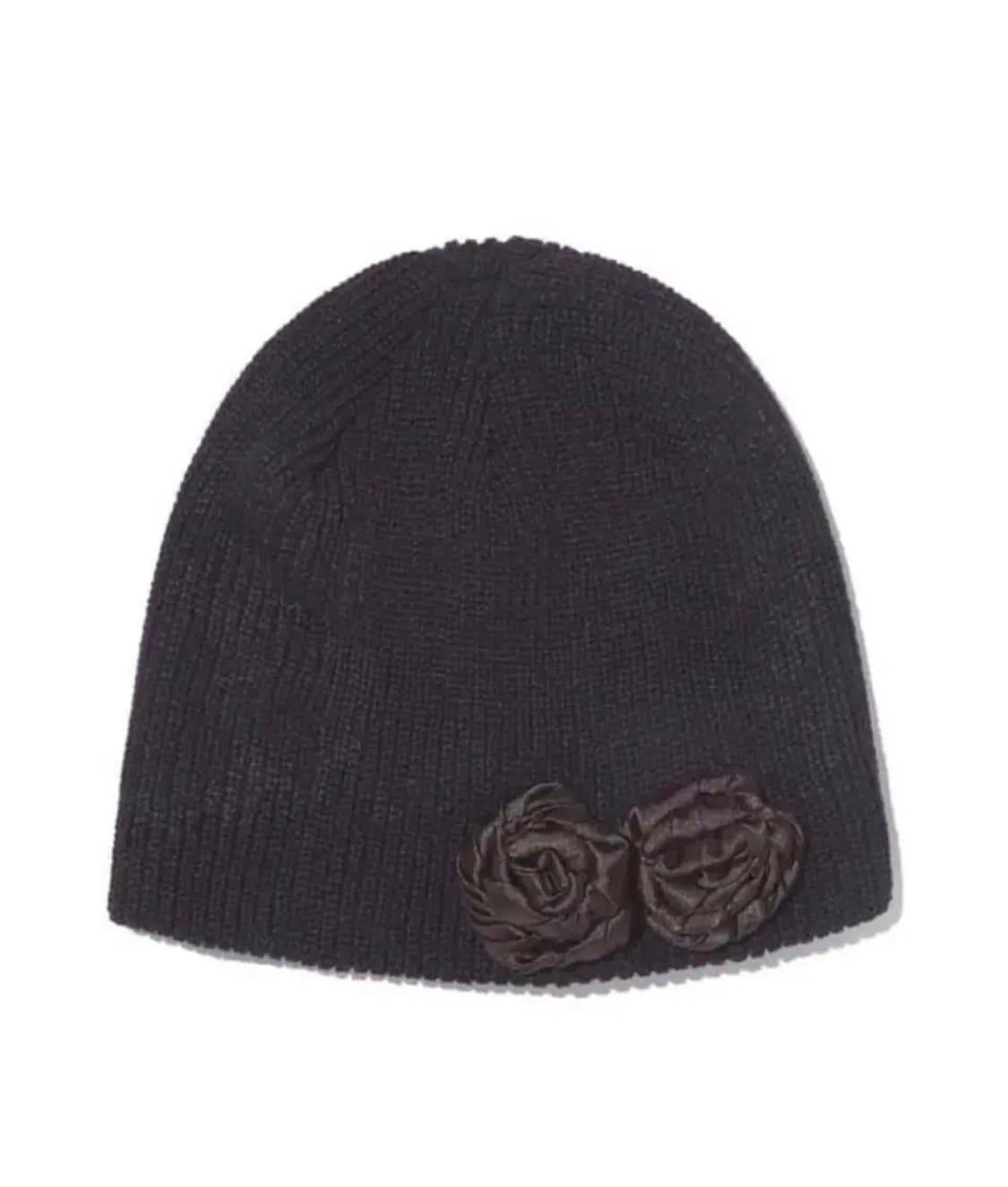 미스치프 코사지 니트 비니 상품이미지1