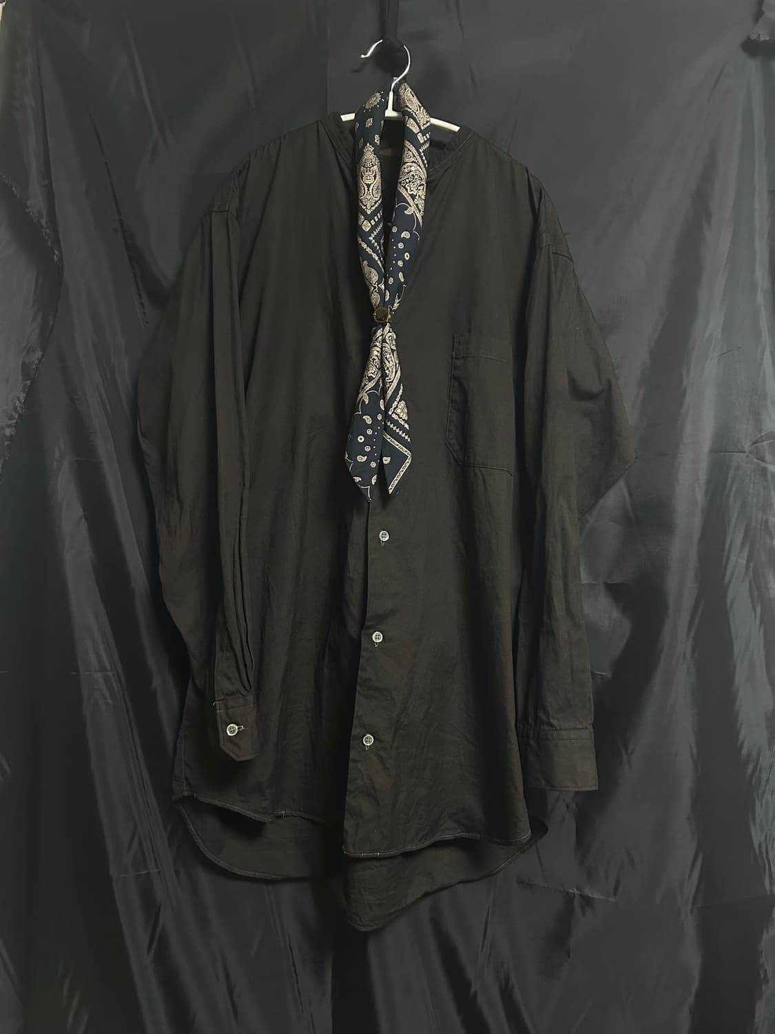 요지야마모토 차이나카라 롱셔츠 상품이미지3