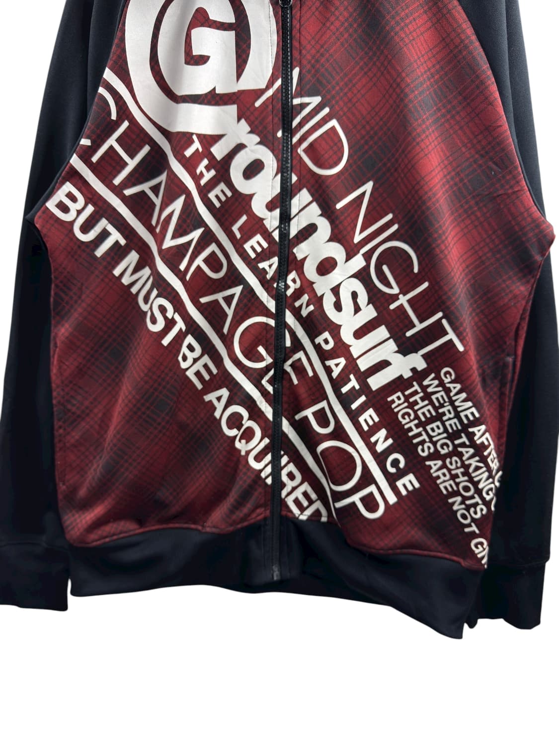 JPN Y2K 체크 레터링 프린팅 져지1233 상품이미지4