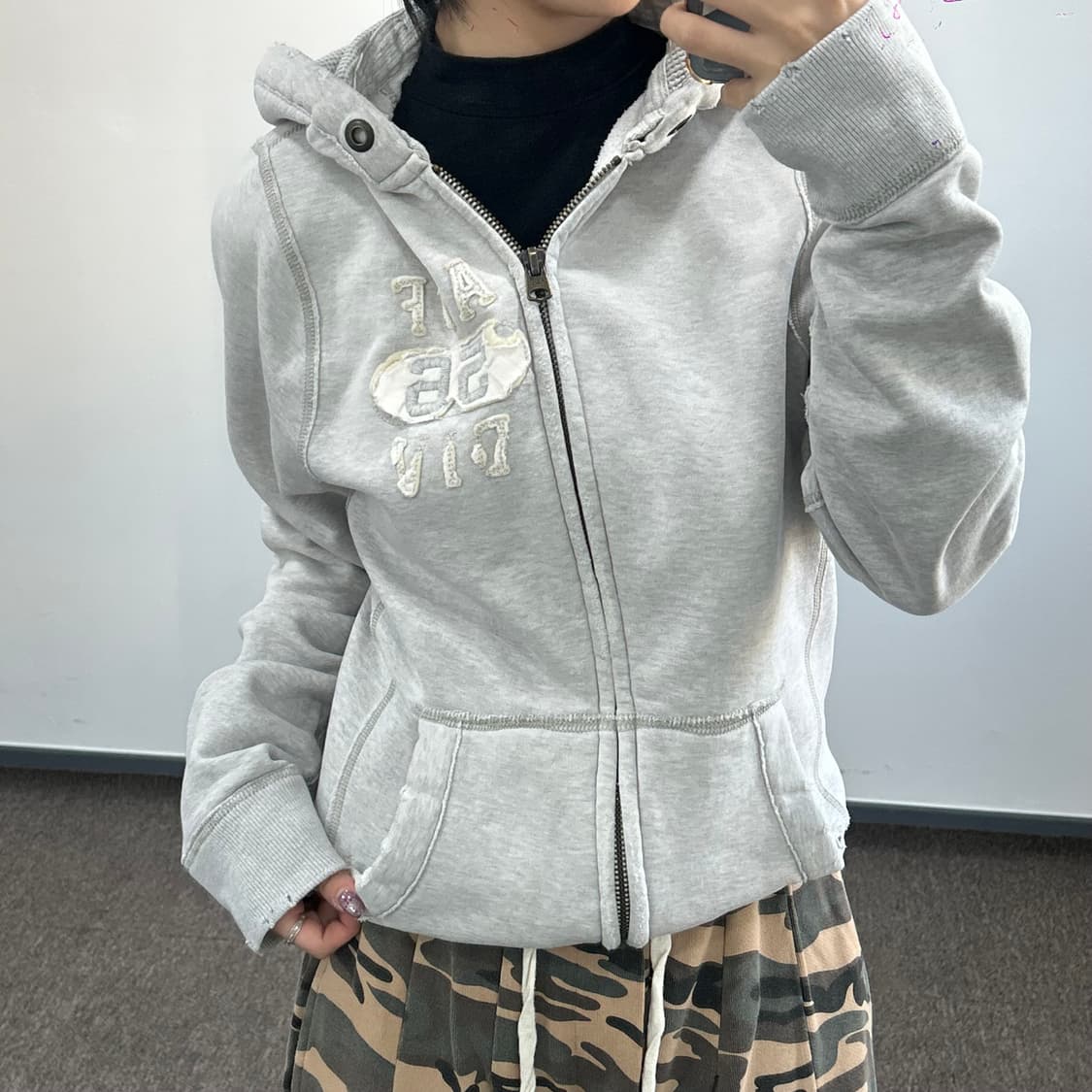 Abercrombie 아베크롬비 멜란지 후드집업 상품이미지1