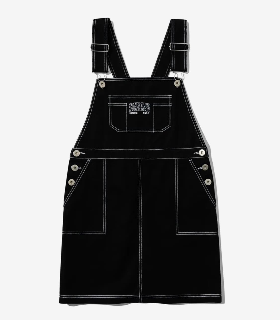 오아이오아이 oioi 오버롤 멜빵 치마 드레스 블랙 상품이미지1