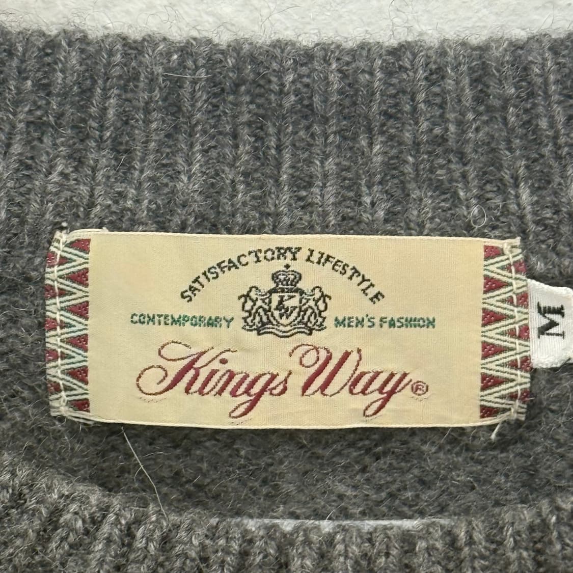 Kings Way mans 그레이 니트 M 상품이미지2