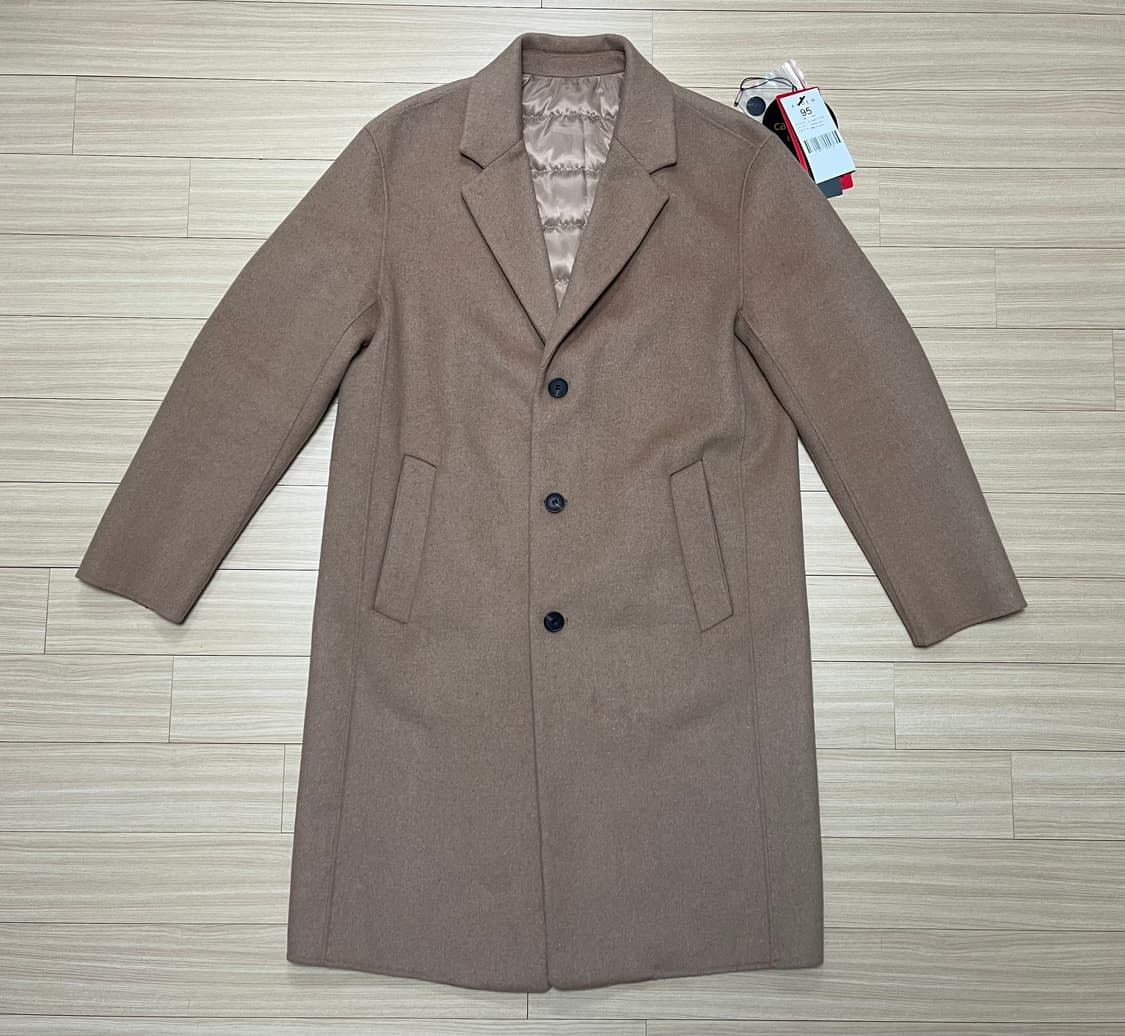 [95] 앤듀 캐시미어 블렌디드 코트 세미오버핏 카멜 상품이미지1