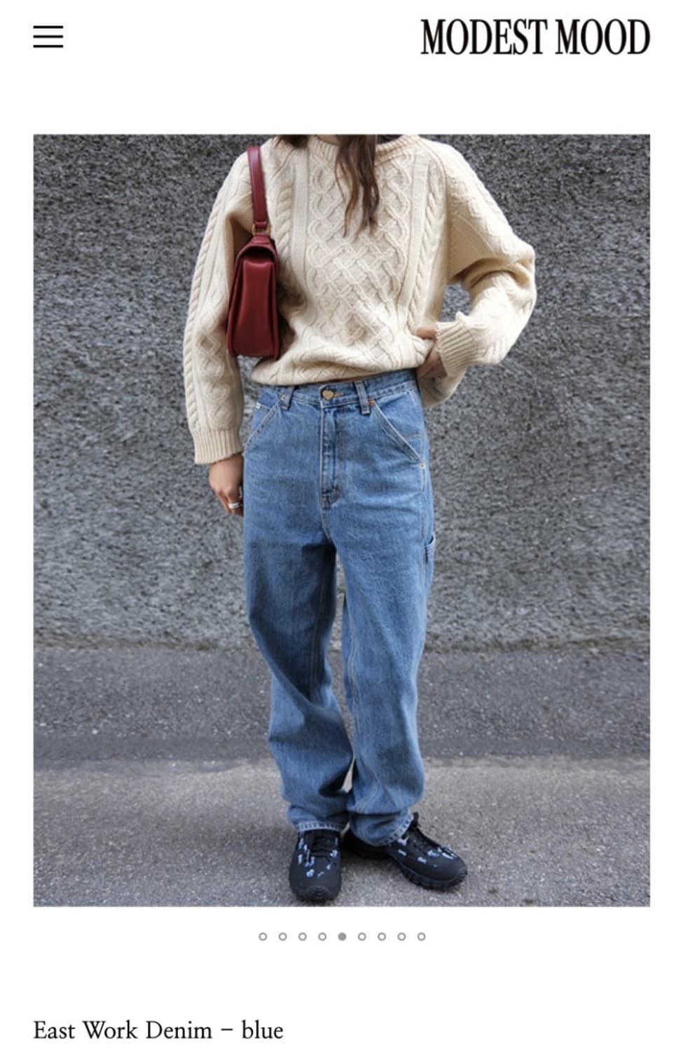 모데스트 무드 이스트워크 데님팬츠 상품이미지2