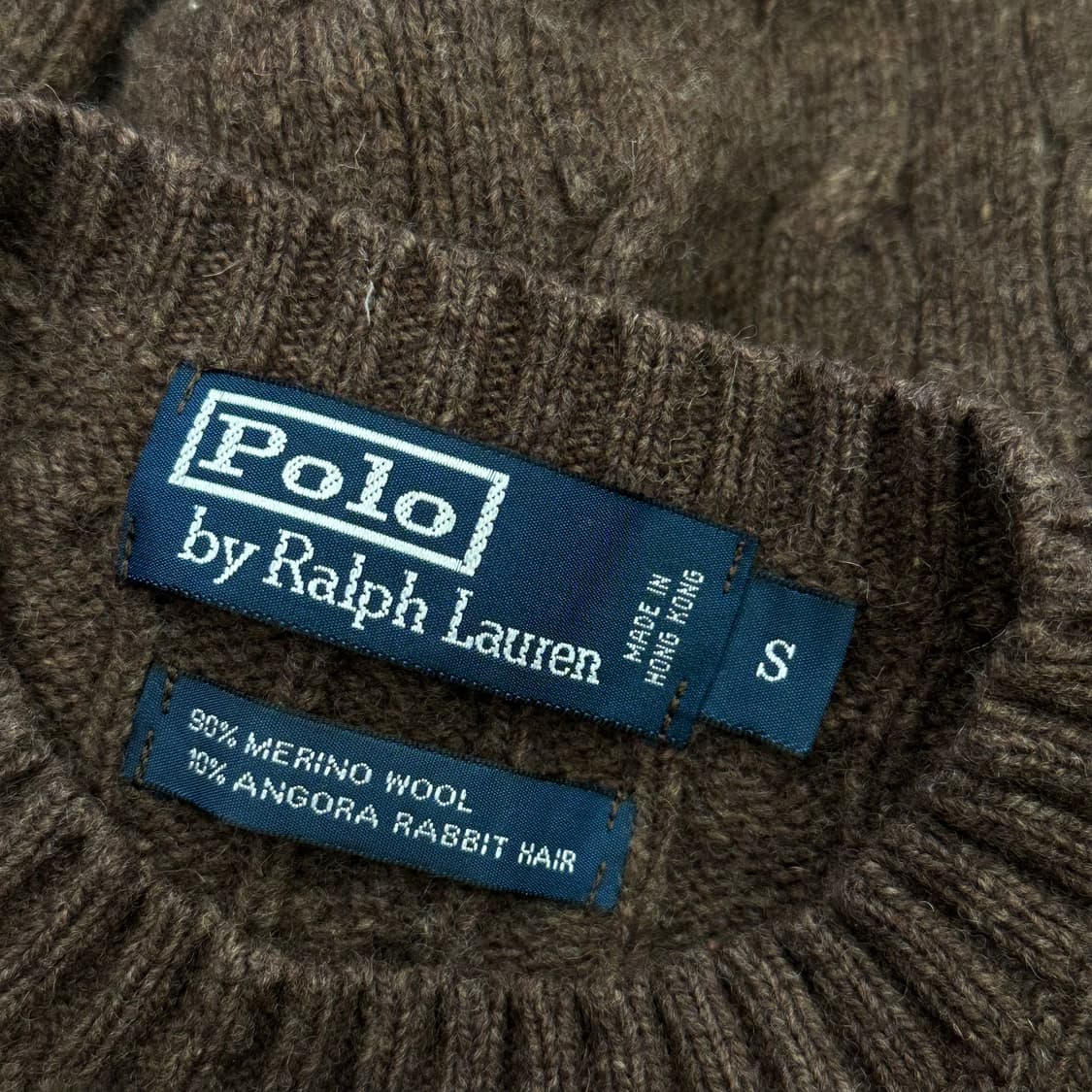폴로랄프로렌 브라운 메리노 울 케이블 니트 상품이미지4