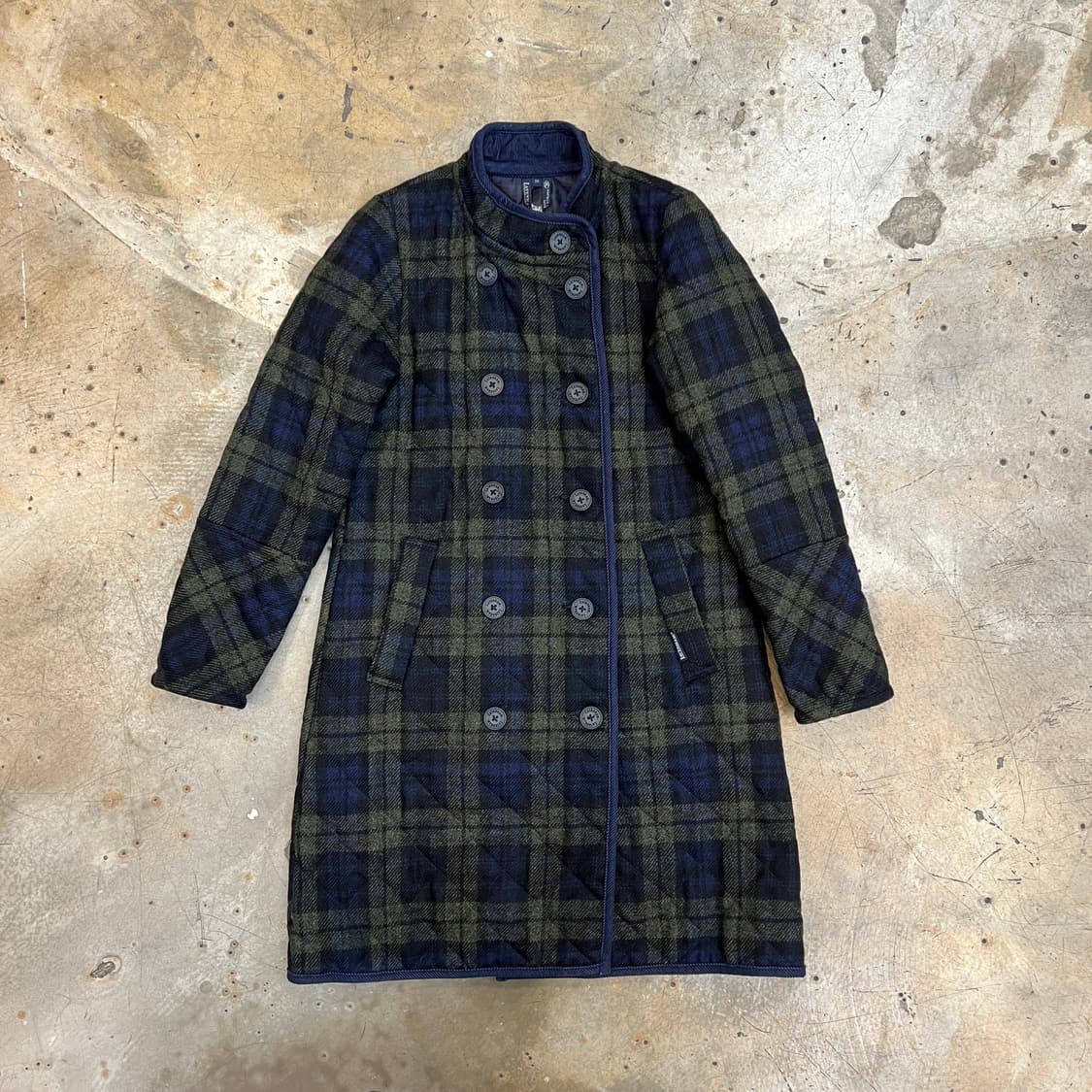 avenham x ships 블랙와치 울 퀼팅코트 상품이미지1