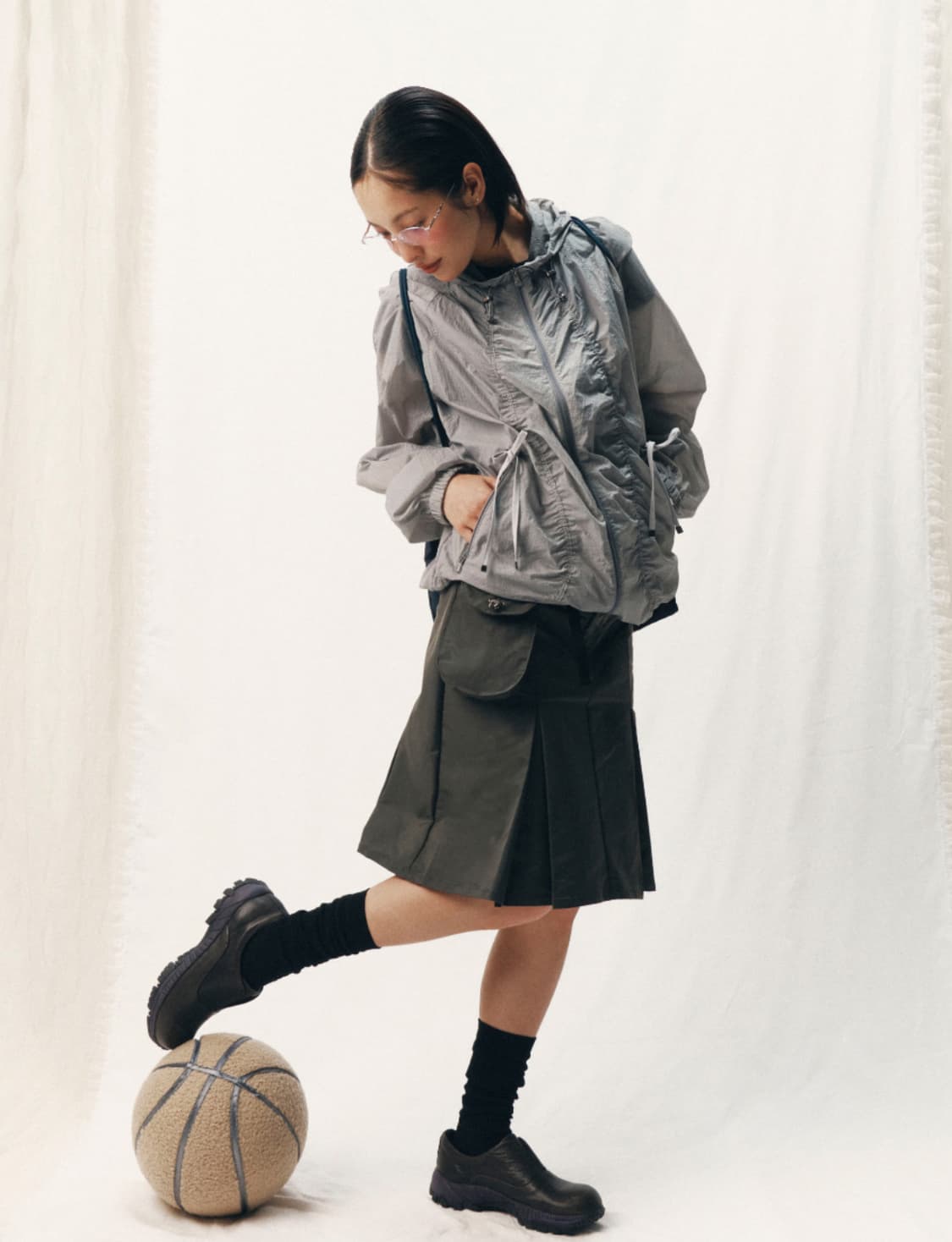 코이세이오 스마트어반유즈풀 디 포켓 나일론 스커트 웜그레이 2사이즈 상품이미지2