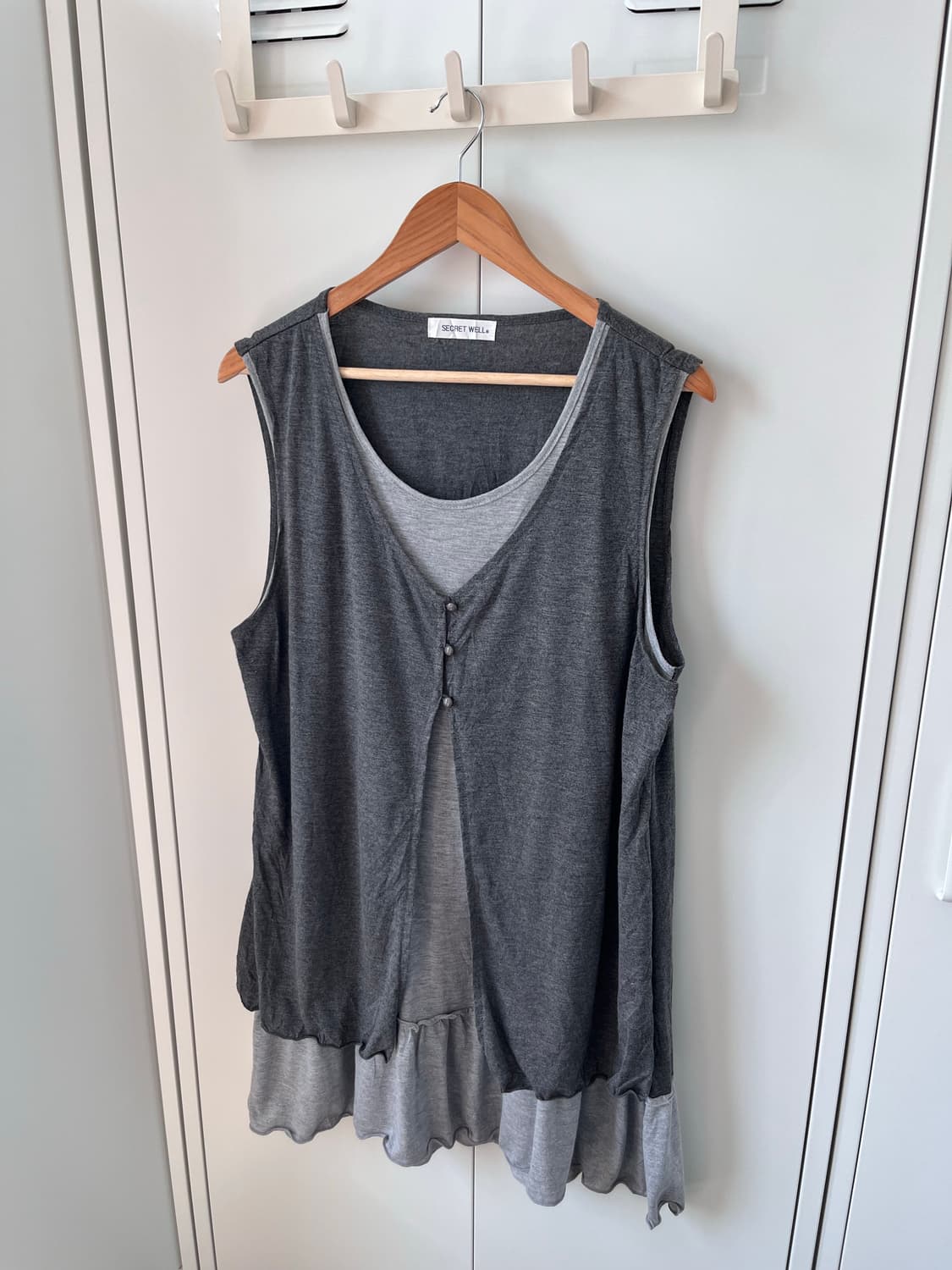Secret well 그레이 바선생 레이어드 원피스 상품이미지7
