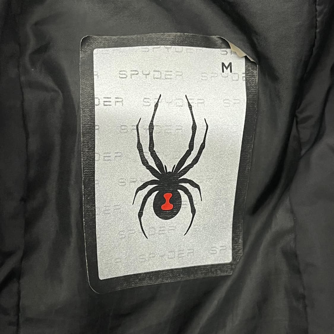 [정품/M] 스파이더 블랙 후드 패딩 점퍼 b16 상품이미지5
