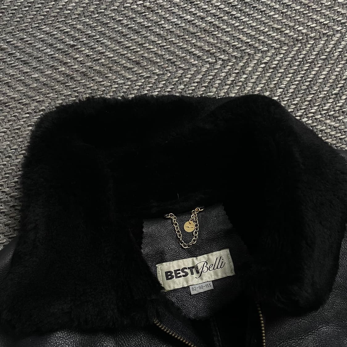 빈티지 아카이브 쉽스킨 레더 크롭 항공 자켓y 5320 상품이미지6