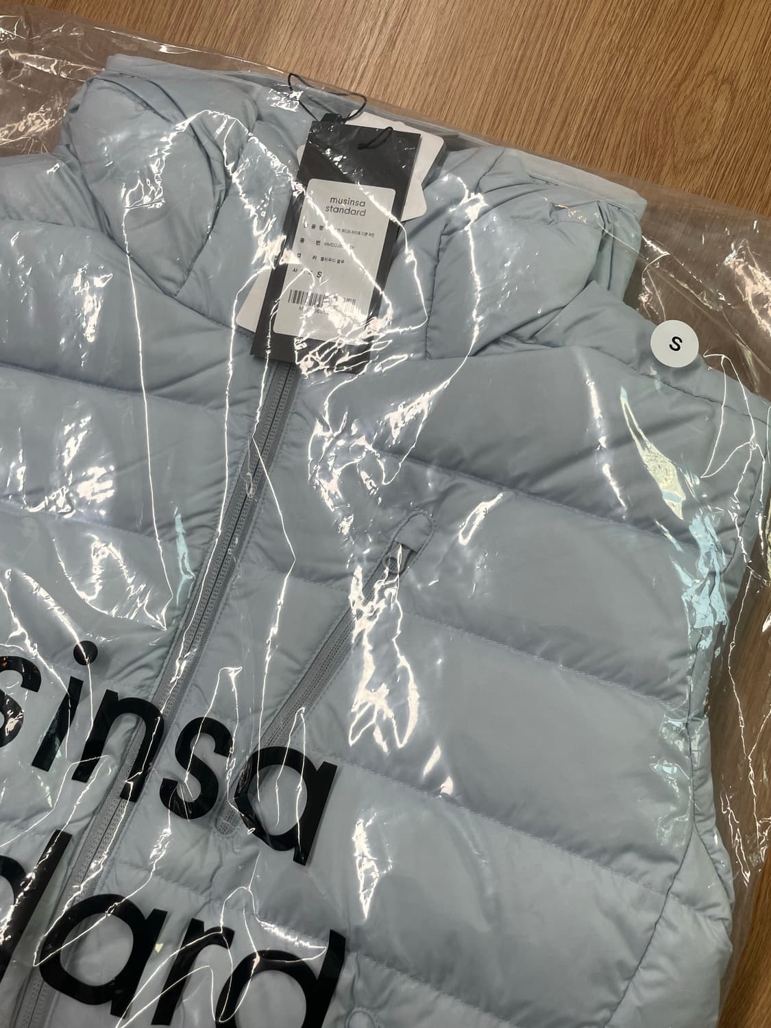 무신사 스탠다드 시티 레저 후드 라이트 다운 자켓 클라우디 블루 상품이미지2