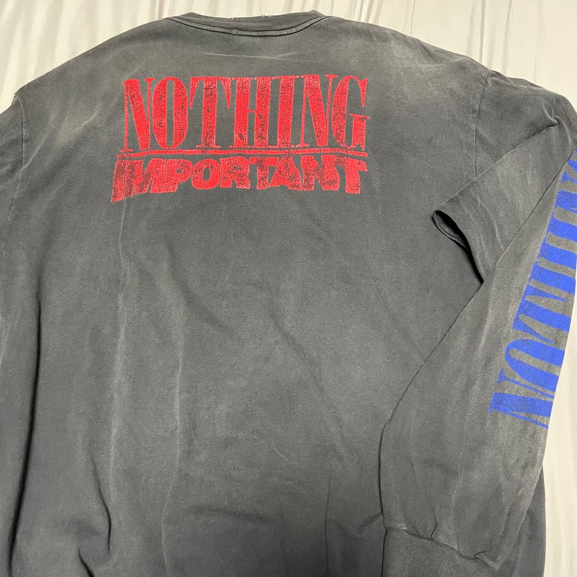 세인트 마이클 x 코스케 카와무라 낫띵 IMP 롱슬리브 티셔츠 블랙 상품이미지5