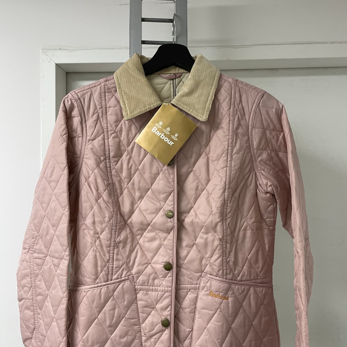 바버 퀄팅 핑크 자켓 새상품 34(W) 상품이미지2