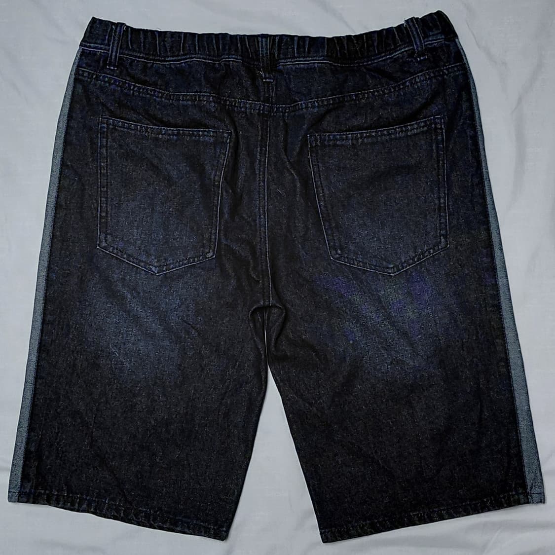 Doublefocus 사이드 배색 데님 밴딩 반바지 (XL/34~38) 상품이미지7