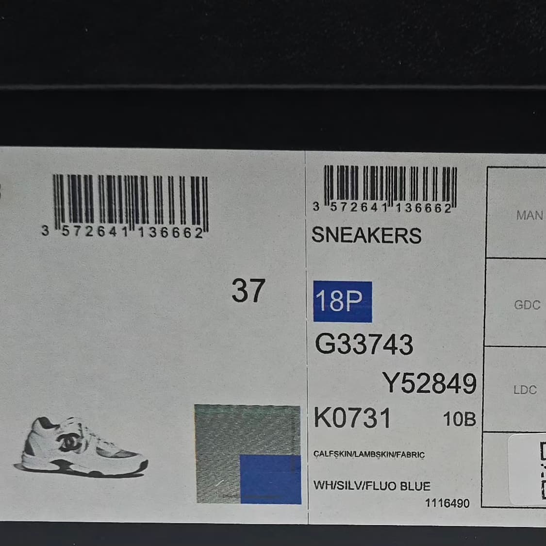 샤넬 CC 로고 레이스업 스니커즈 ( 240 ) 상품이미지9