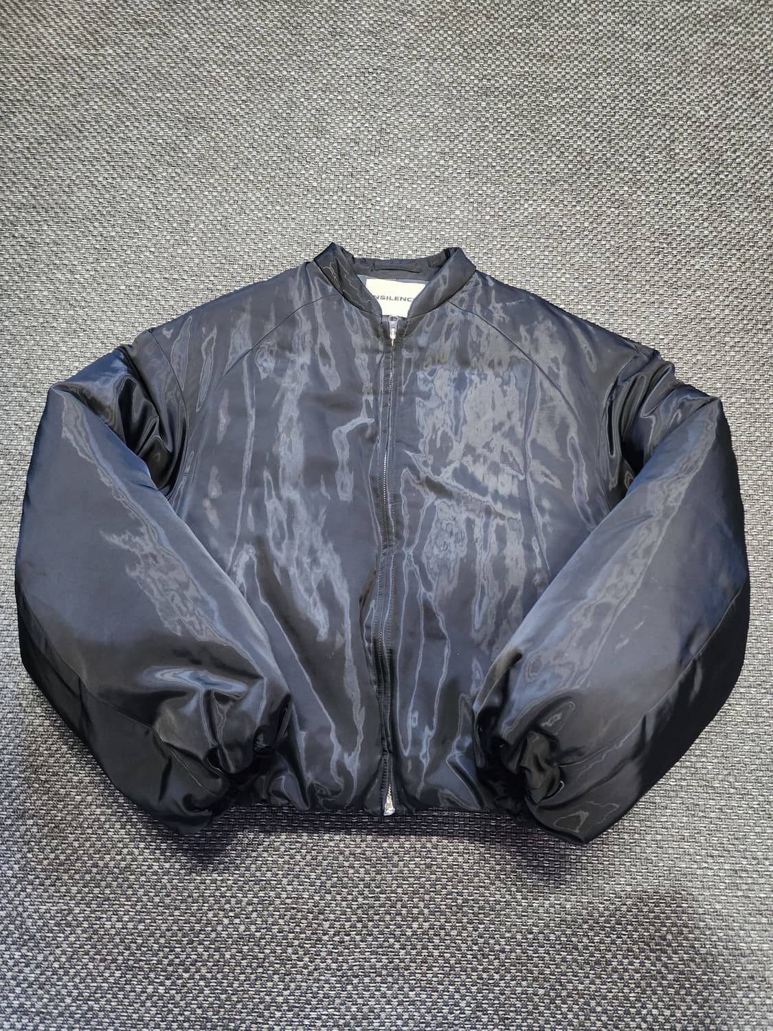 인사일런스 블랙 크롭 봄버 자켓 S 오버핏 상품이미지6