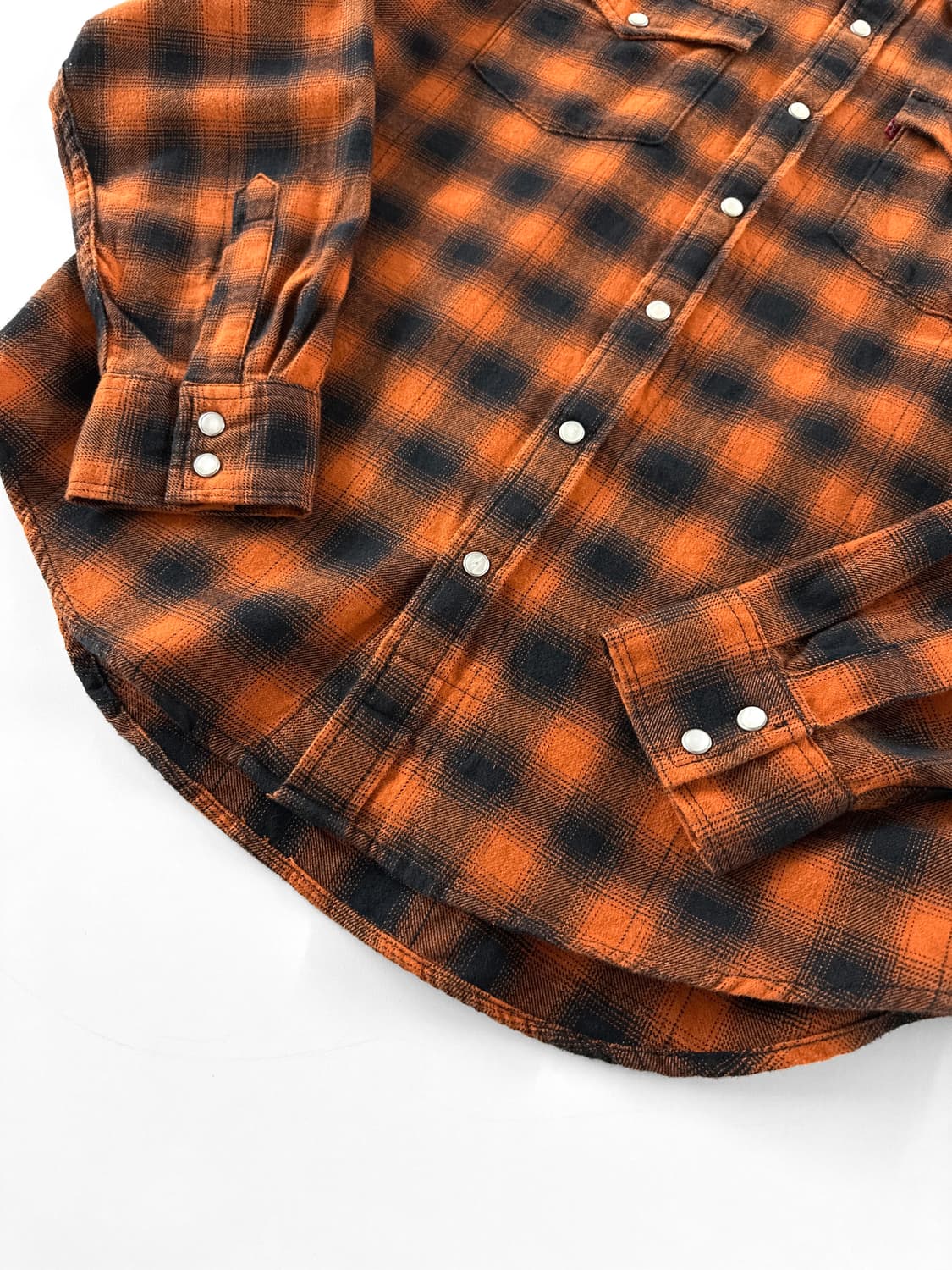 리바이스 스케이트보딩 컬렉션 오렌지 체크 플란넬 셔츠 상품이미지7
