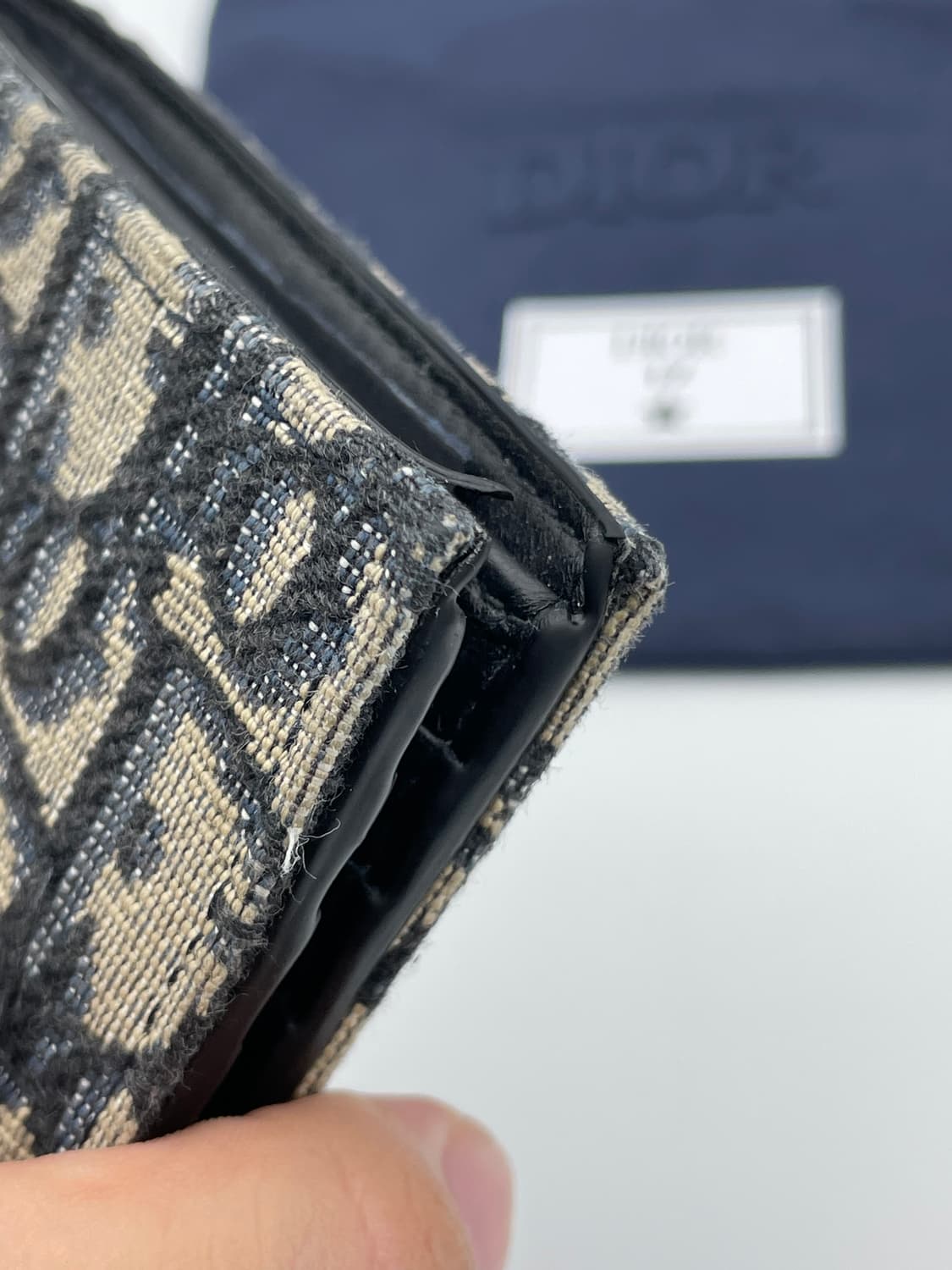 [ 풀구성 / 새상품급 ] 정품 디올 오블리크 반지갑 베이지  상품이미지6