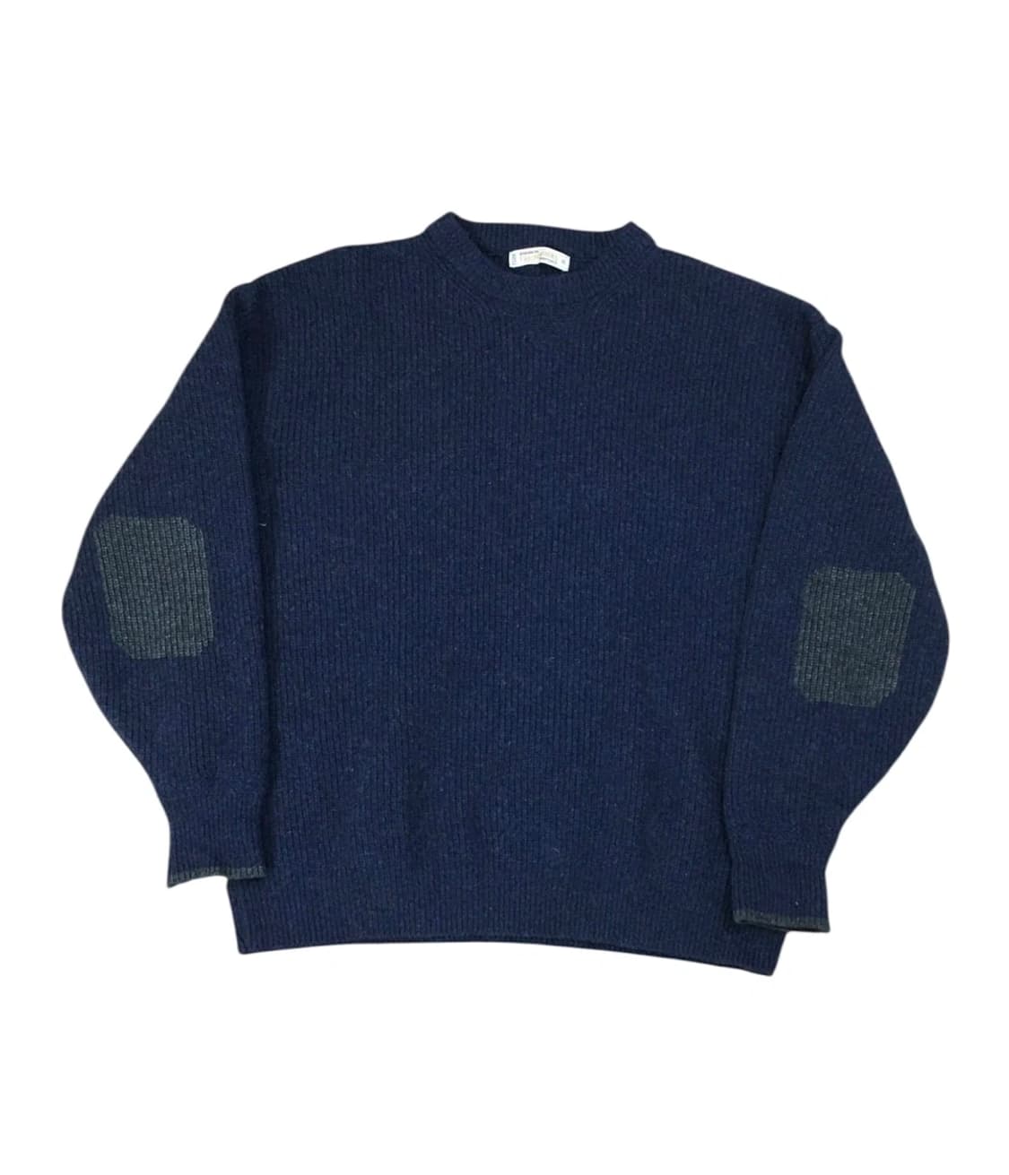 프리즘웍스 패치 니트 네이비 상품이미지1
