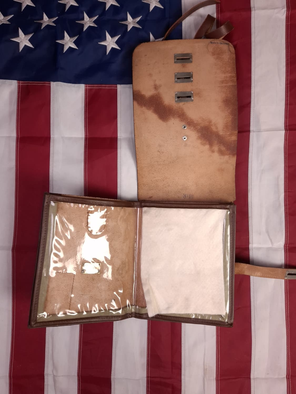 새제품  오리지날 구형 동독군 리얼레더 맵케이스백 상품이미지5