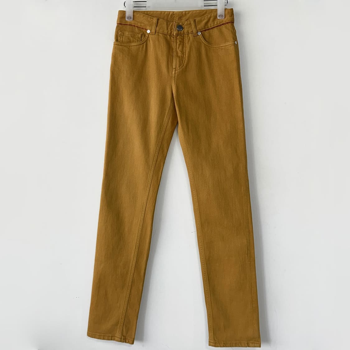 로로피아나 자수 포인트 코튼 팬츠 상품이미지1