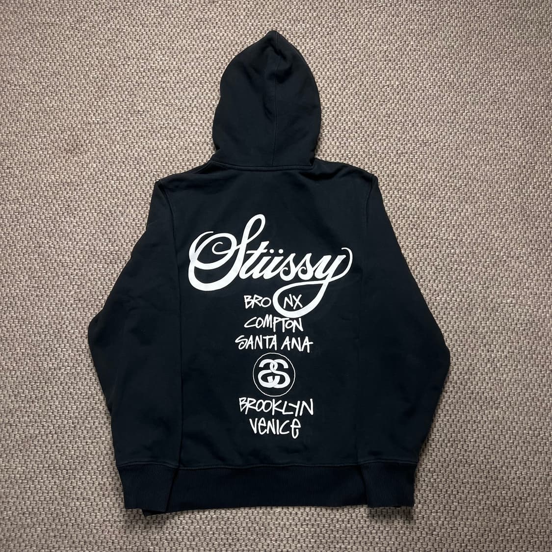 스투시 월드투어 후드티 블랙 XS 상품이미지2