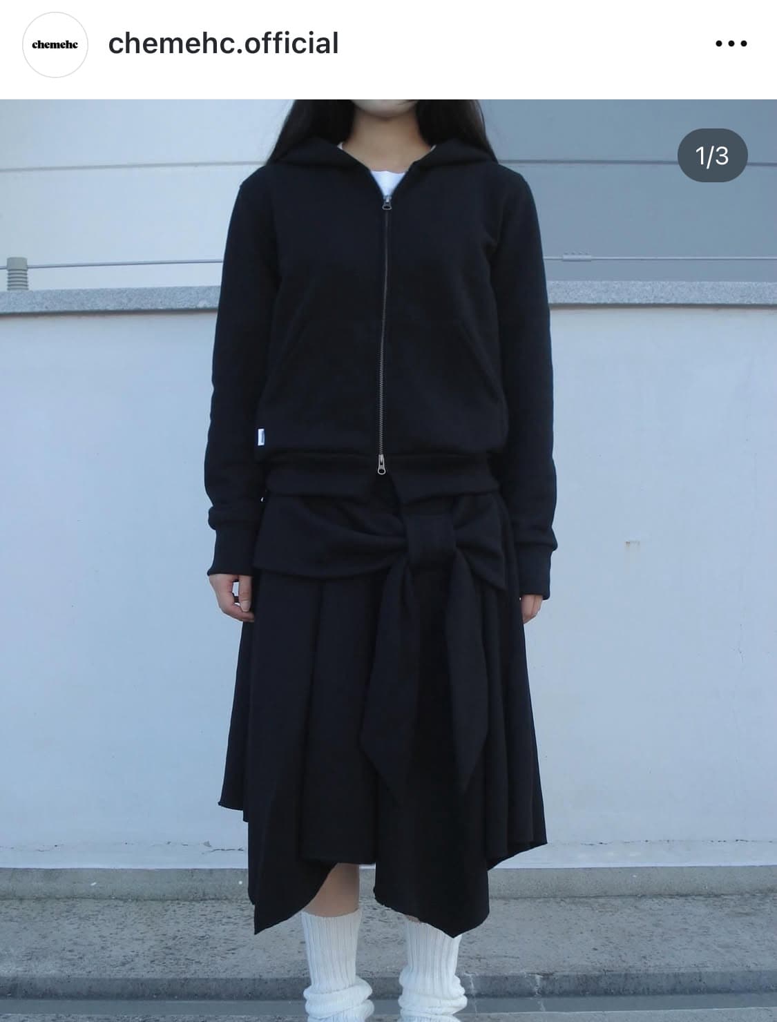 체메씨 chemec unbalanced bow skirt 상품이미지1