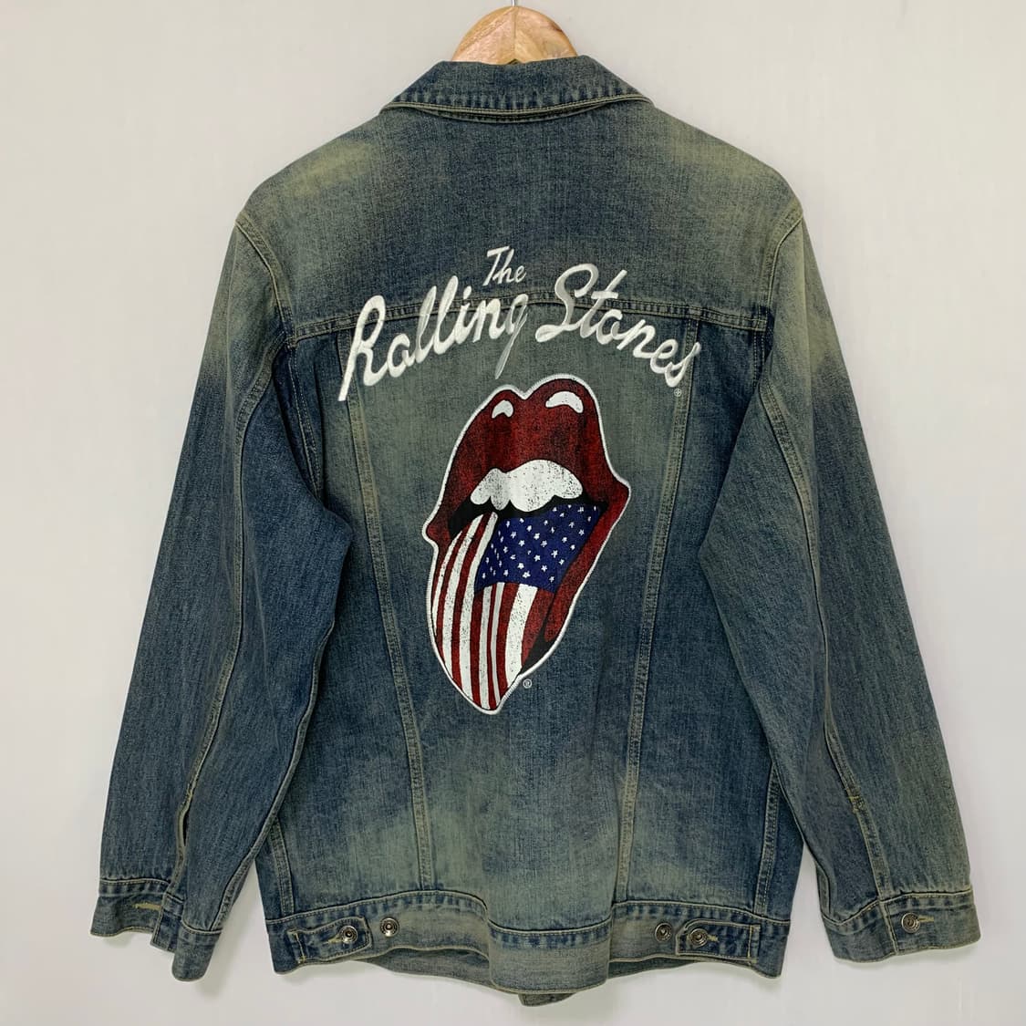 롤링스톤즈 백 로고 00s y2k 워싱 데님 자켓 청자켓 남성 L 상품이미지6