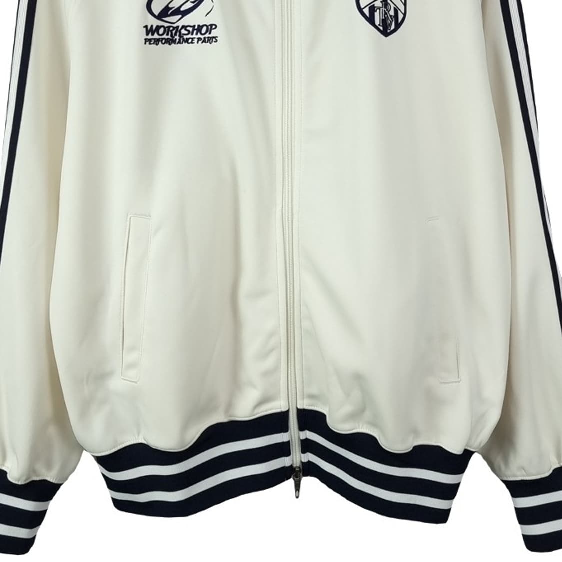 [트래블] 사이드라인 오버핏 져지 트랙탑 집업 자켓 아이보리 M19671 상품이미지5