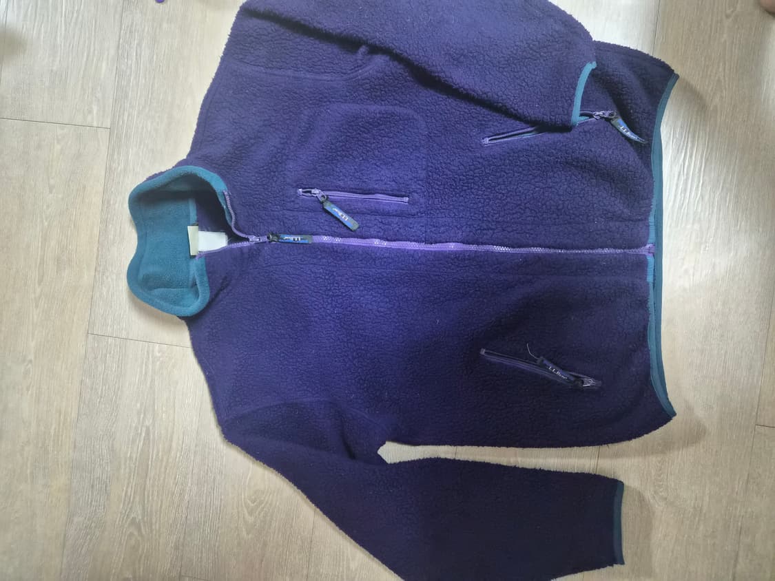 90s 엘엘빈 빈티지 퍼플 딥 파일 플리스 신칠라 상품이미지2