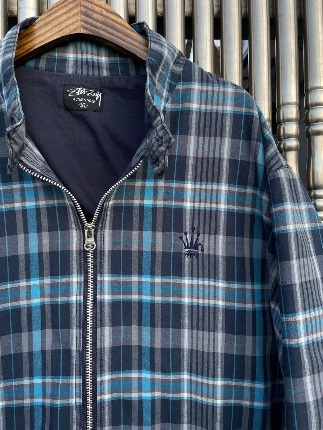 00s Stussy Check Harrington Jacket 상품이미지1