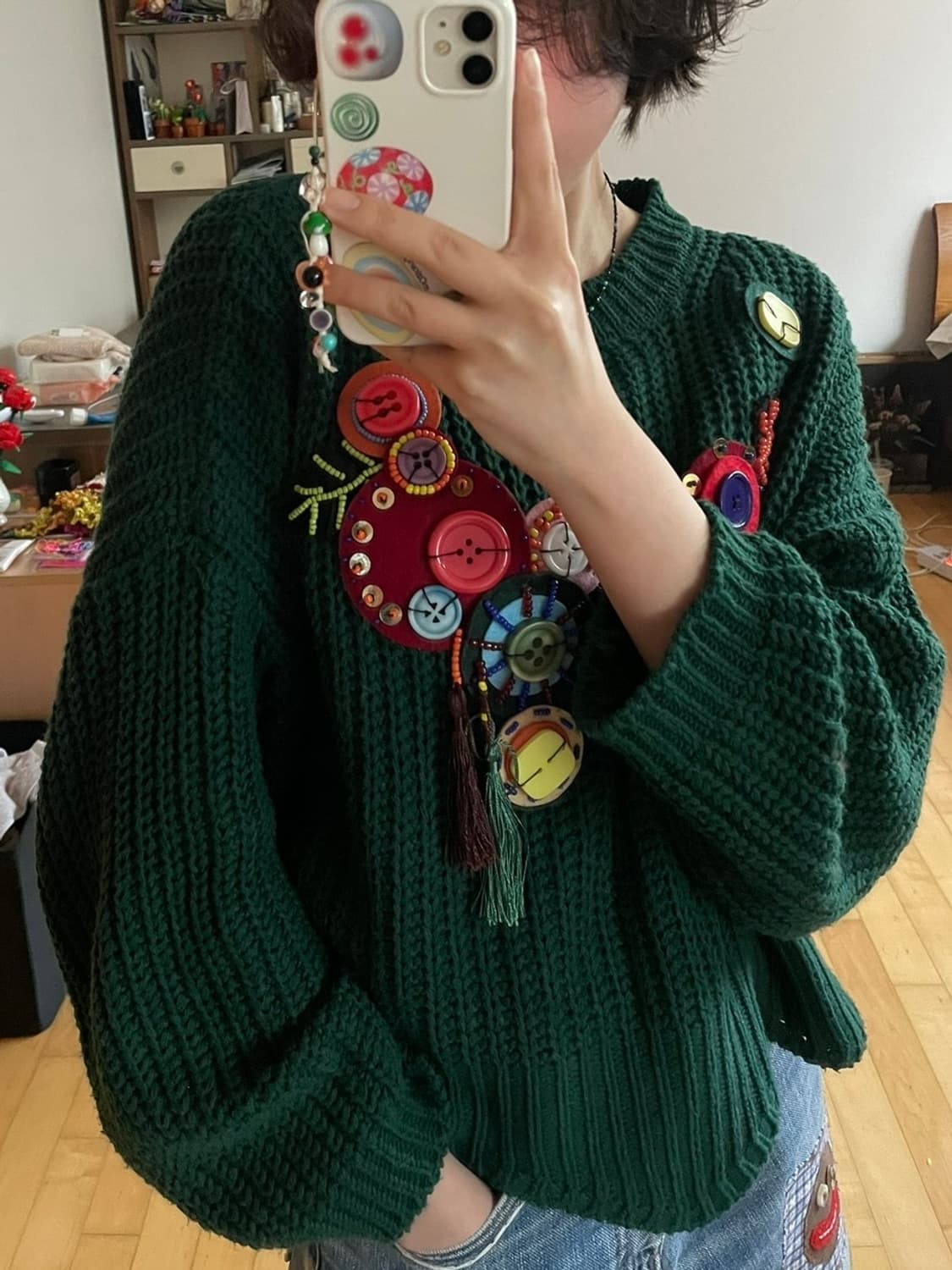 버튼 디테일 니트 상품이미지1