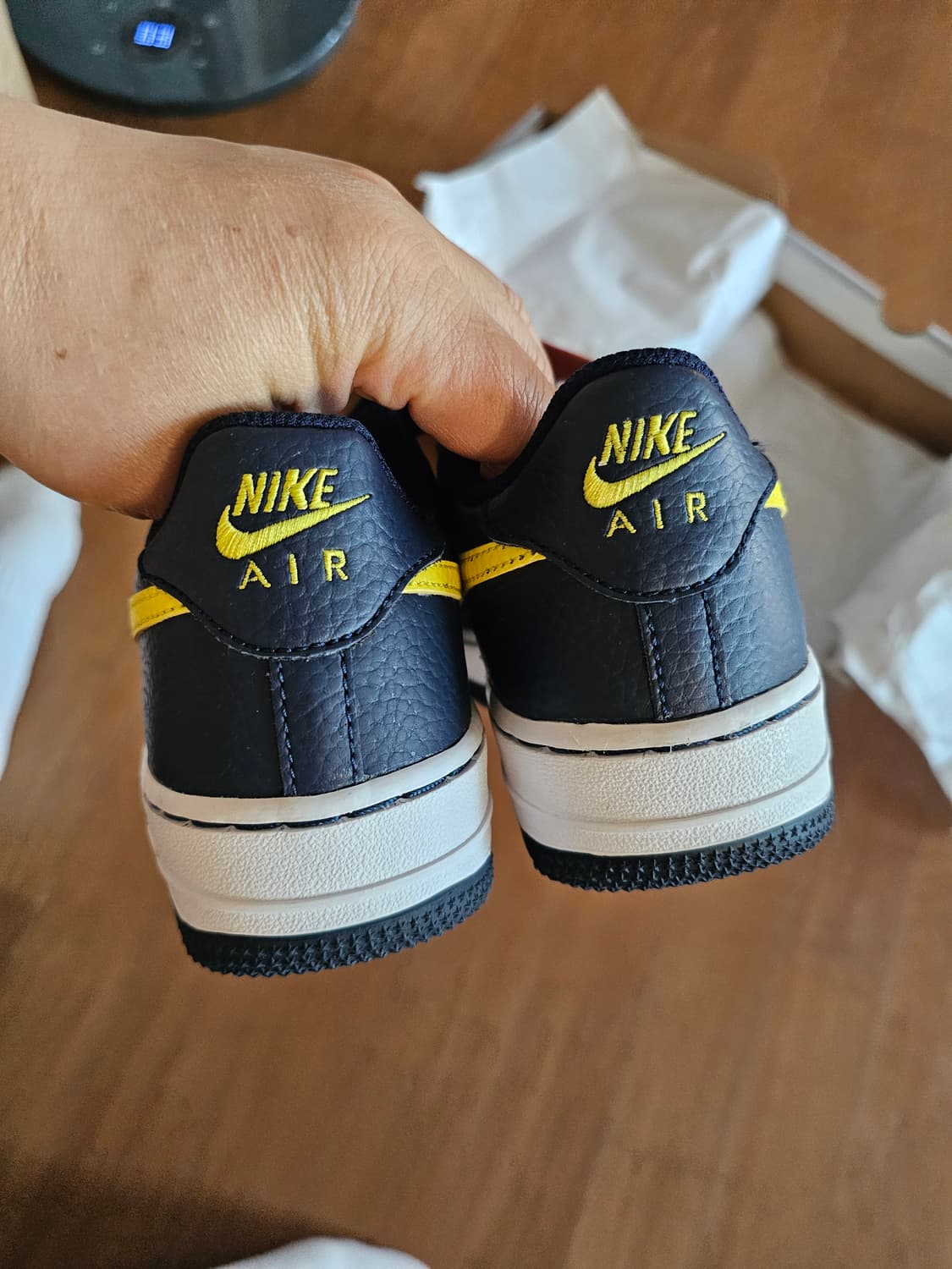 (새제품)나이키 에어 포스 1 로우 GS옵시디언 230 상품이미지3