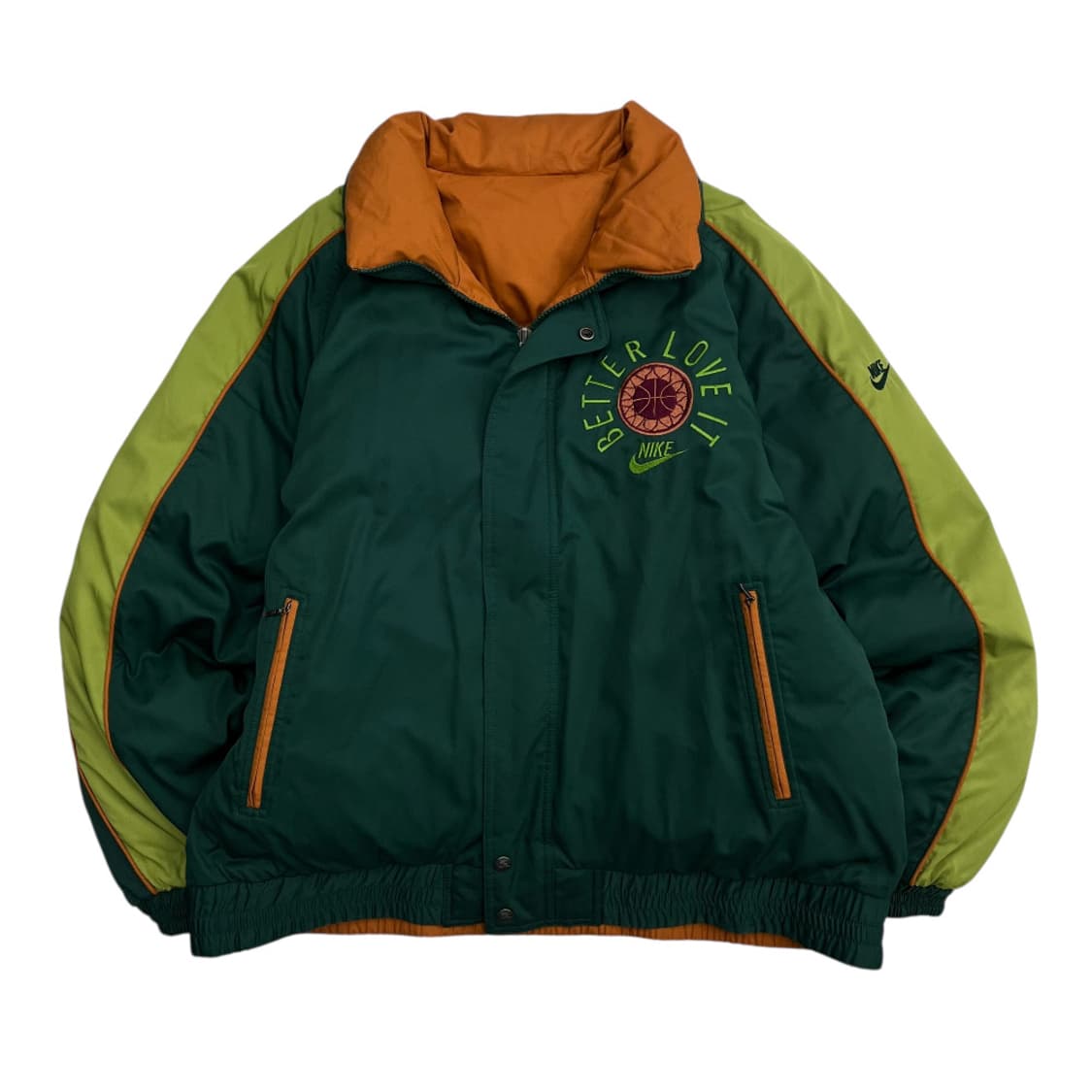 90s 나이키 자수로고 그린 리버시블 패딩 105 상품이미지3