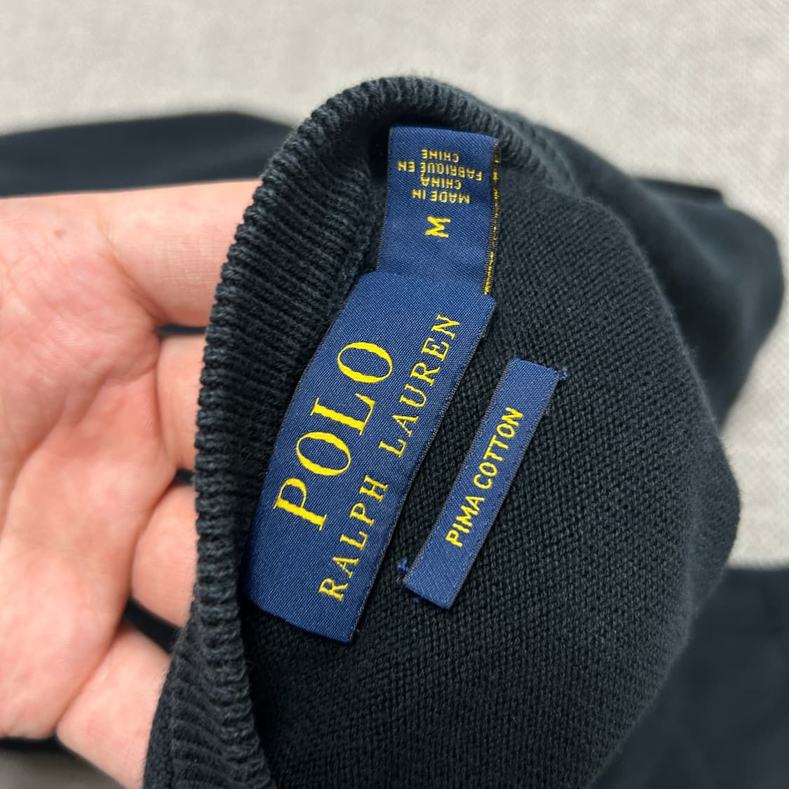 폴로 피마코튼 브이넥 니트(M) 상품이미지2