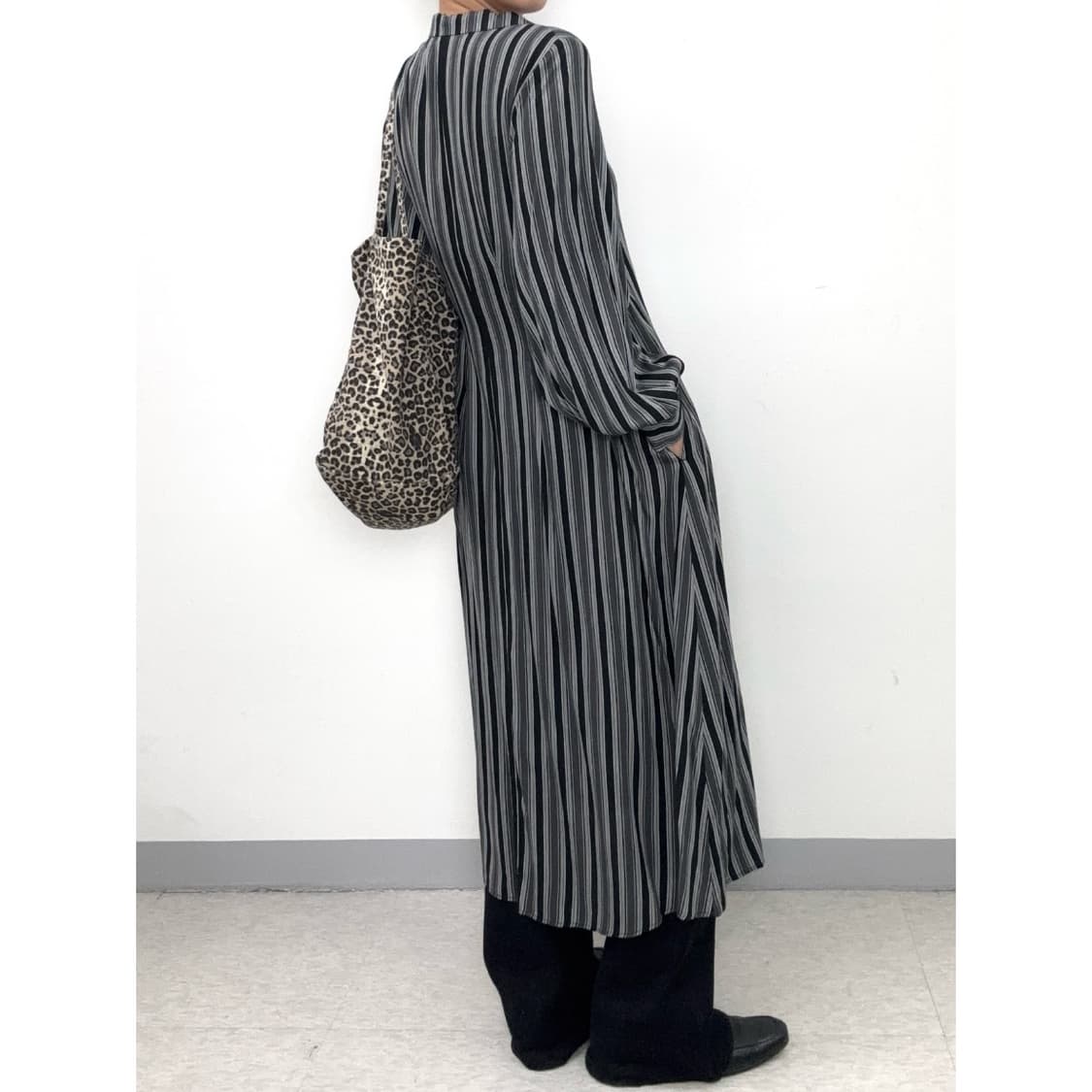 빈티지 셔츠 맥시 원피스 상품이미지3