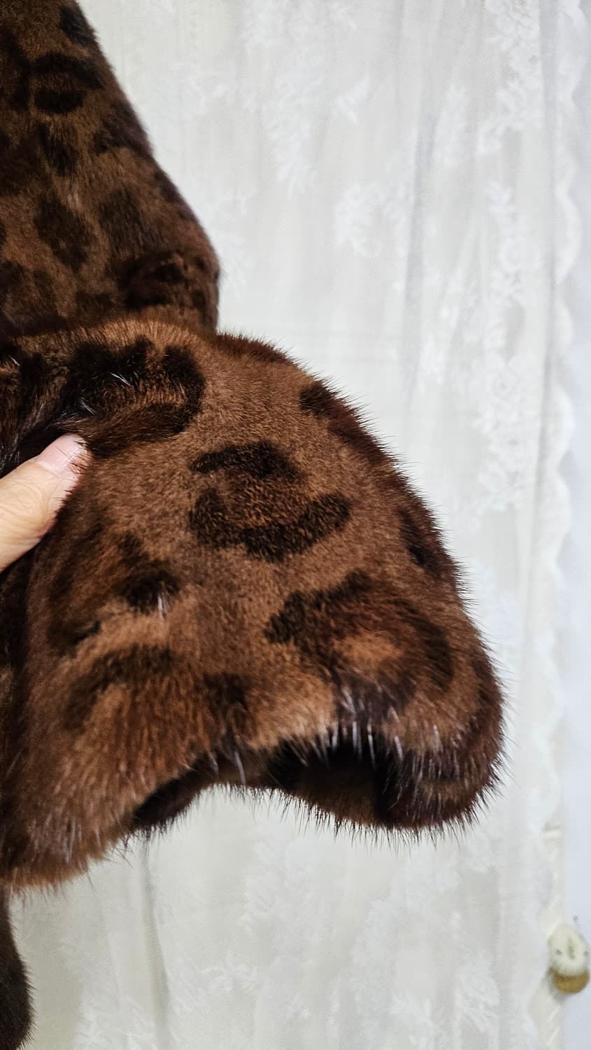 레오파드 무늬 밍크 코트 상품이미지5