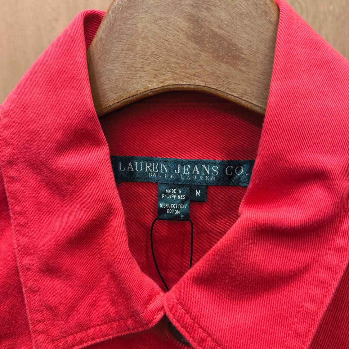 폴로 랄프로렌 트러커 자켓 플랩 포켓 백 로고 패치 디테일 레드 상품이미지7