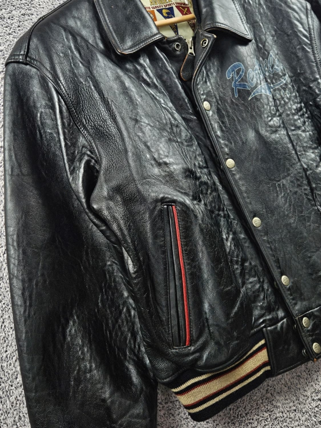 90's 아비렉스 터스키기 레드테일즈 가죽 자켓 ( M ) / 10977 상품이미지4