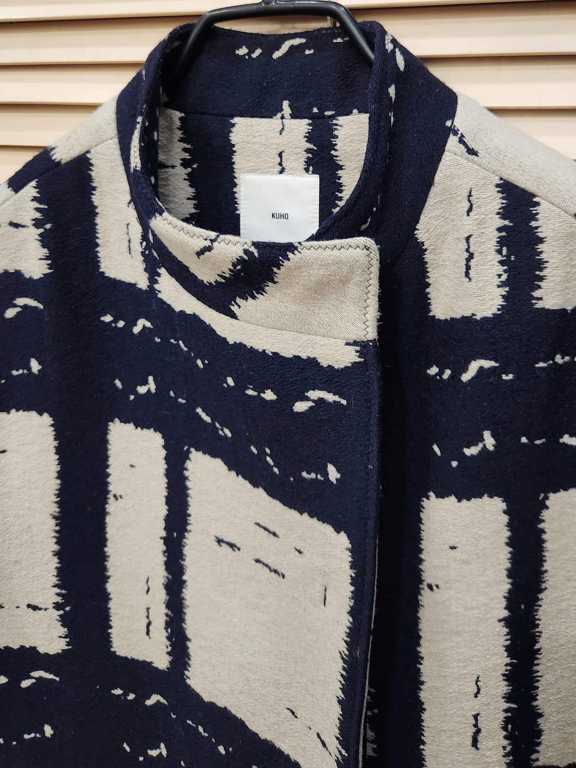 KUHO구호 붓터치패턴 7부소매 롱코트 상품이미지5