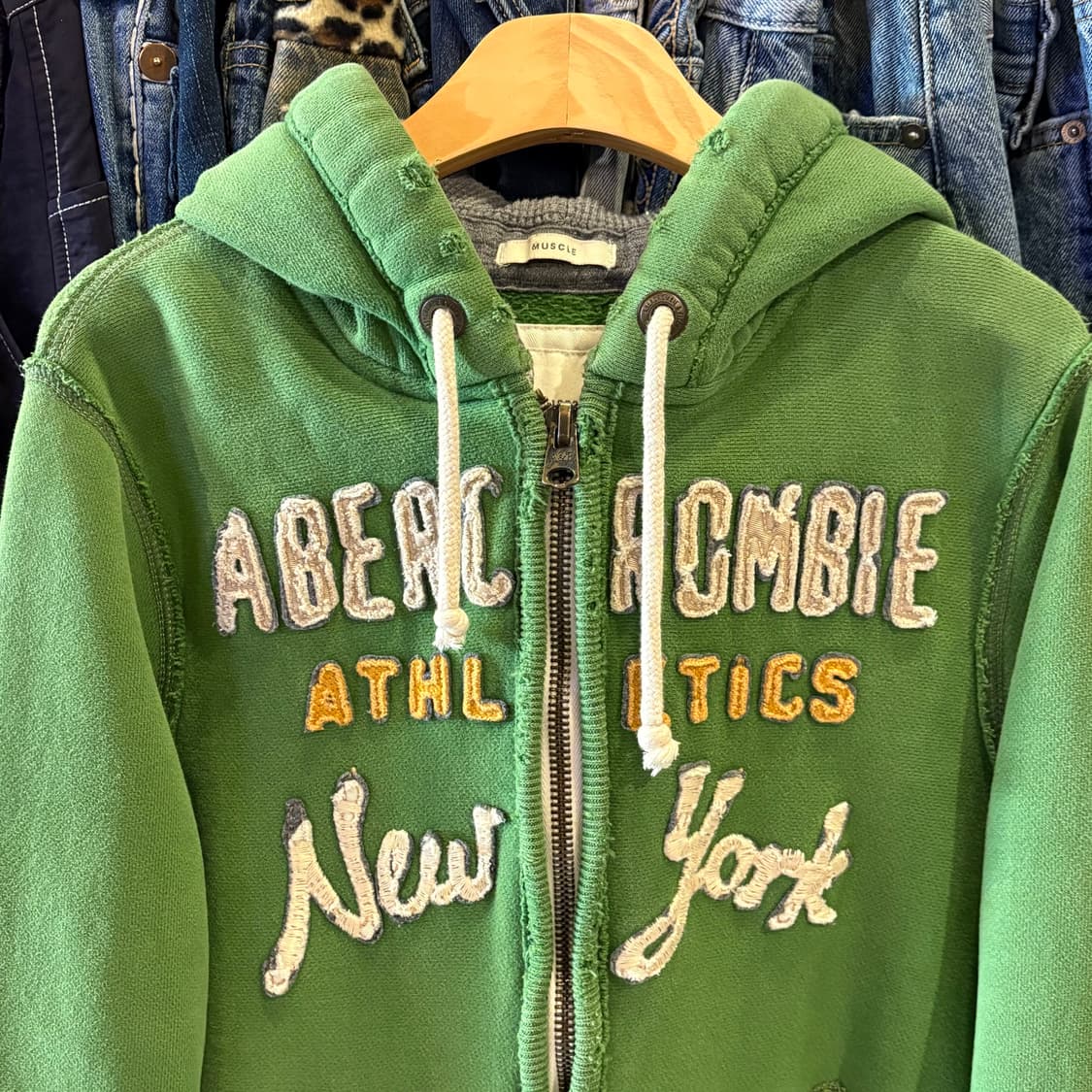 아베크롬비 초록 후드집업 상품이미지3