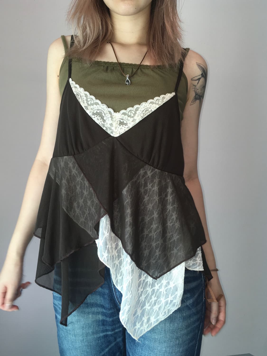 jpn vintage brown bohemian sleeveless 상품이미지2
