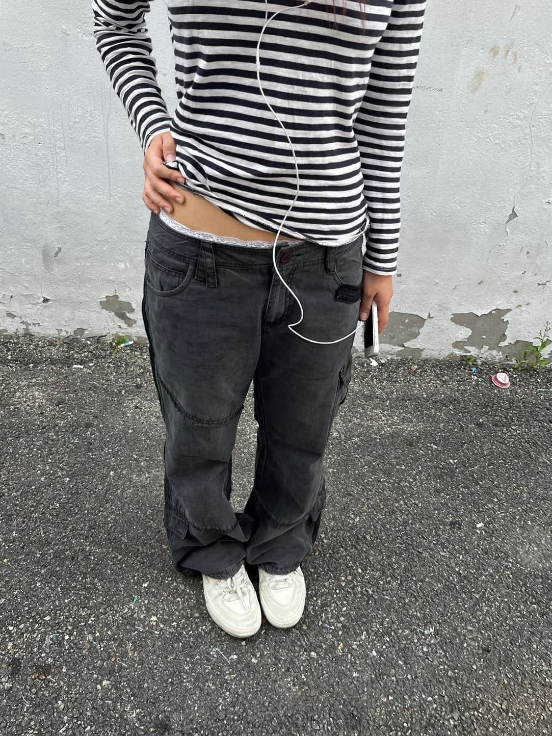 vintage lowrise grey pants 상품이미지1