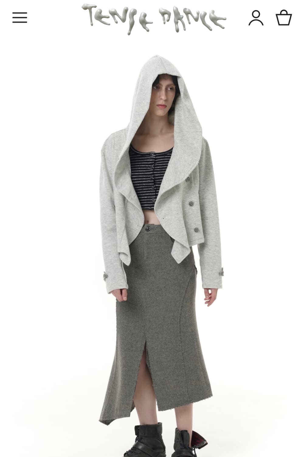 탠스댄스 Mermaid wool skirt_dusty beige 상품이미지6