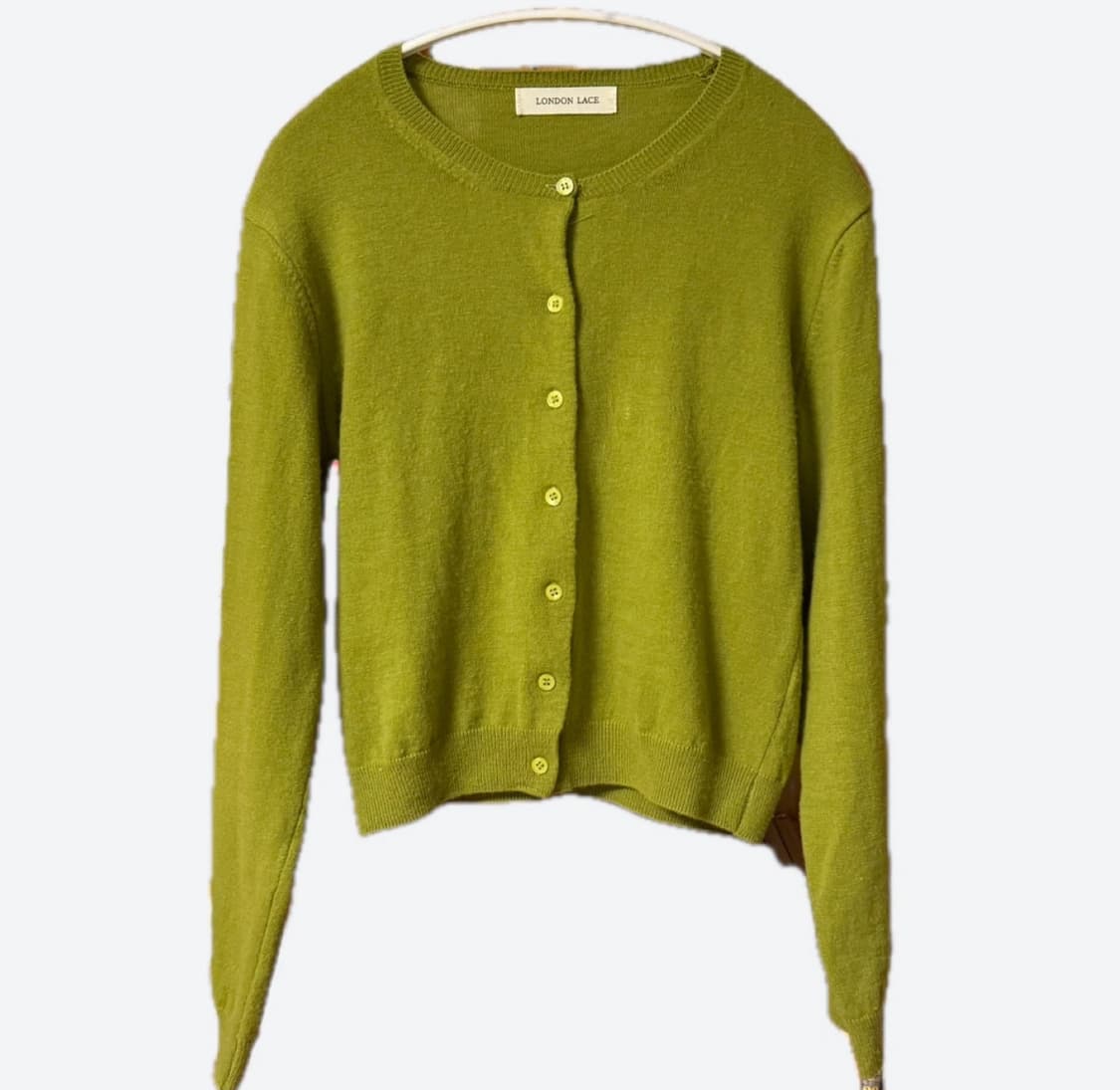 런던레이스 캐시 라운드니트가디건 올리브 니트가디건 상품이미지4