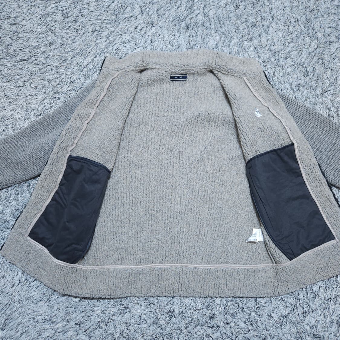 헤지스)95 남자 뽀글이 양털집업 / 왕눈이샵 상품이미지8