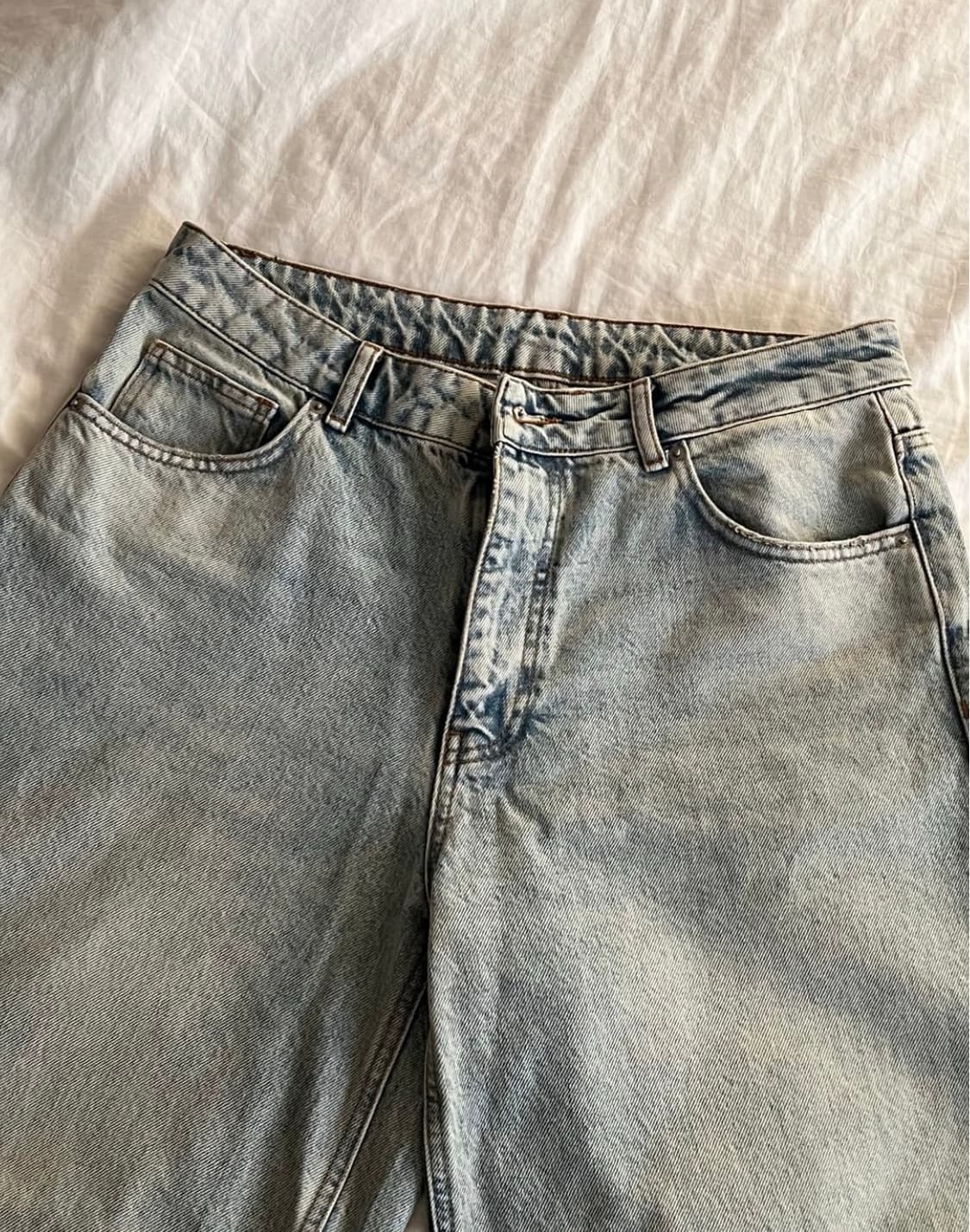 1211 라이트 워시 와이드 레그 데님 W32 x L30 상품이미지6